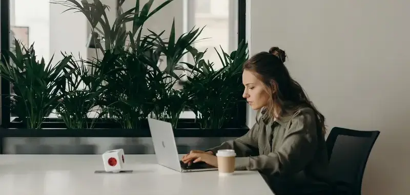 Laptop on table